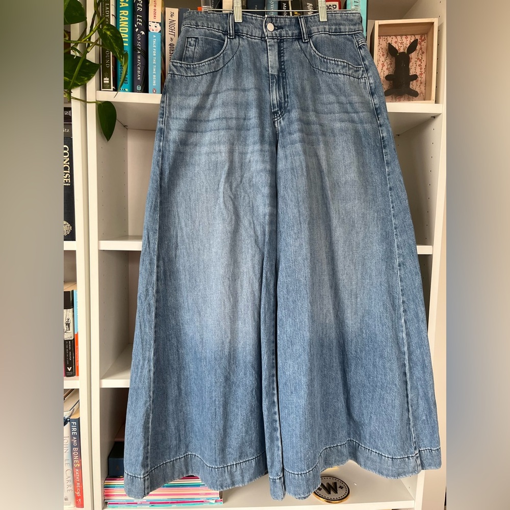 Pilcro Blue Wide Leg Jeans